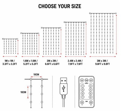 The NoelGlow™ — Smart LED Curtain Light